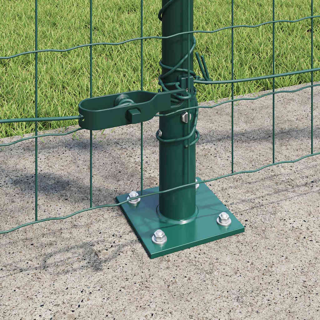 Fence with Post Green 1.2 x 10 m Steel and PVC