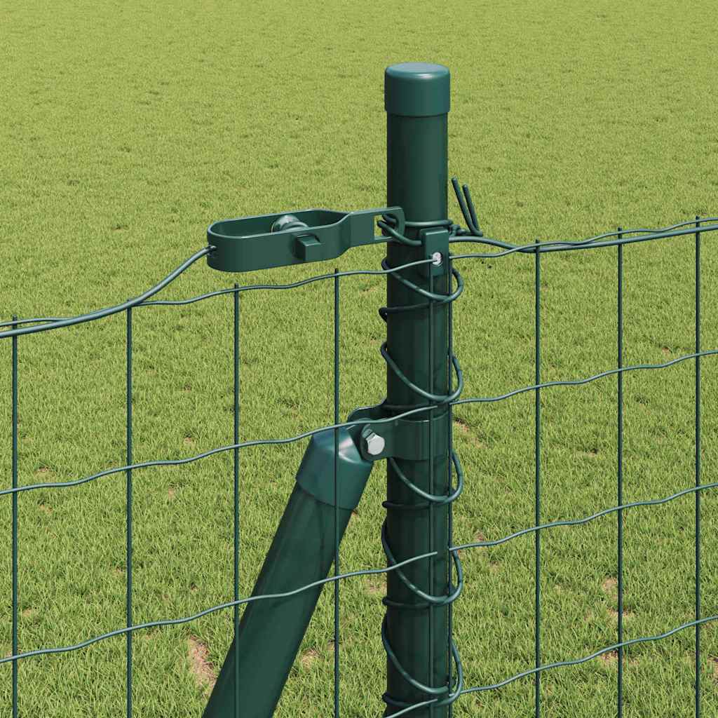 Fence with Post Green 1.4 x 10 m Steel and PVC