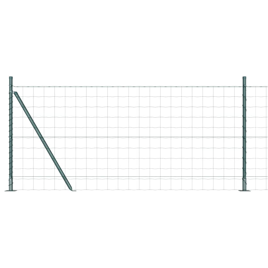 Fence with Post Green 1 x 10 m Steel
