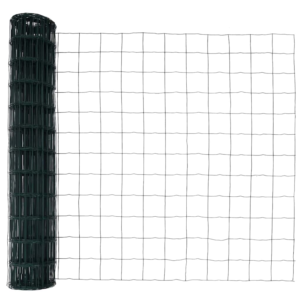 Fence with Post Green 1 x 10 m Steel