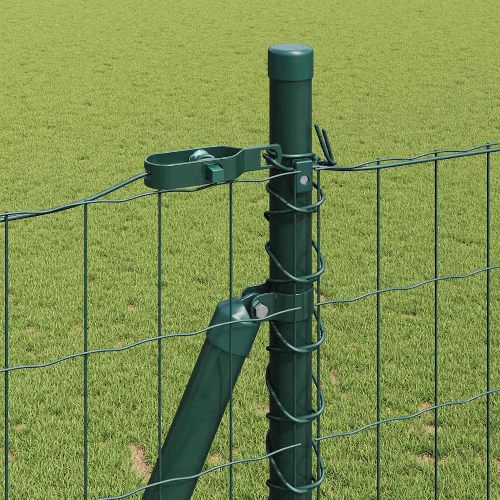 Fence with Post Green 1.2 x 25 m Steel and PVC