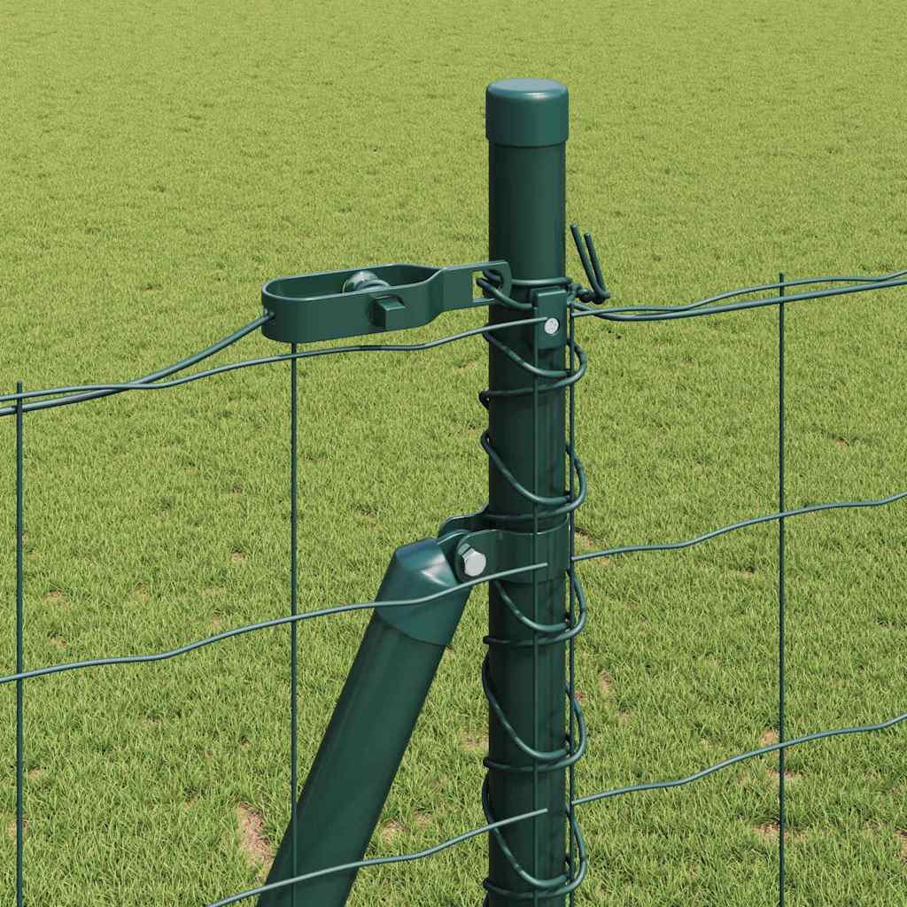 Fence with Post Green 1.2 x 25 m Steel