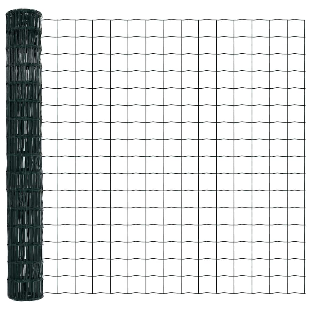 Fence with Post Green 1.2 x 25 m Steel