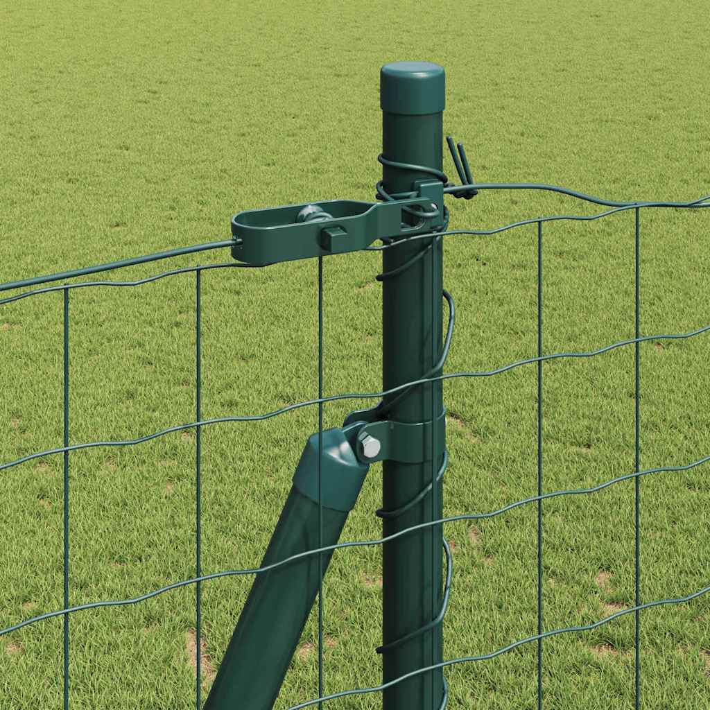 Fence with Post Green 1.4 x 10 m Steel and PVC
