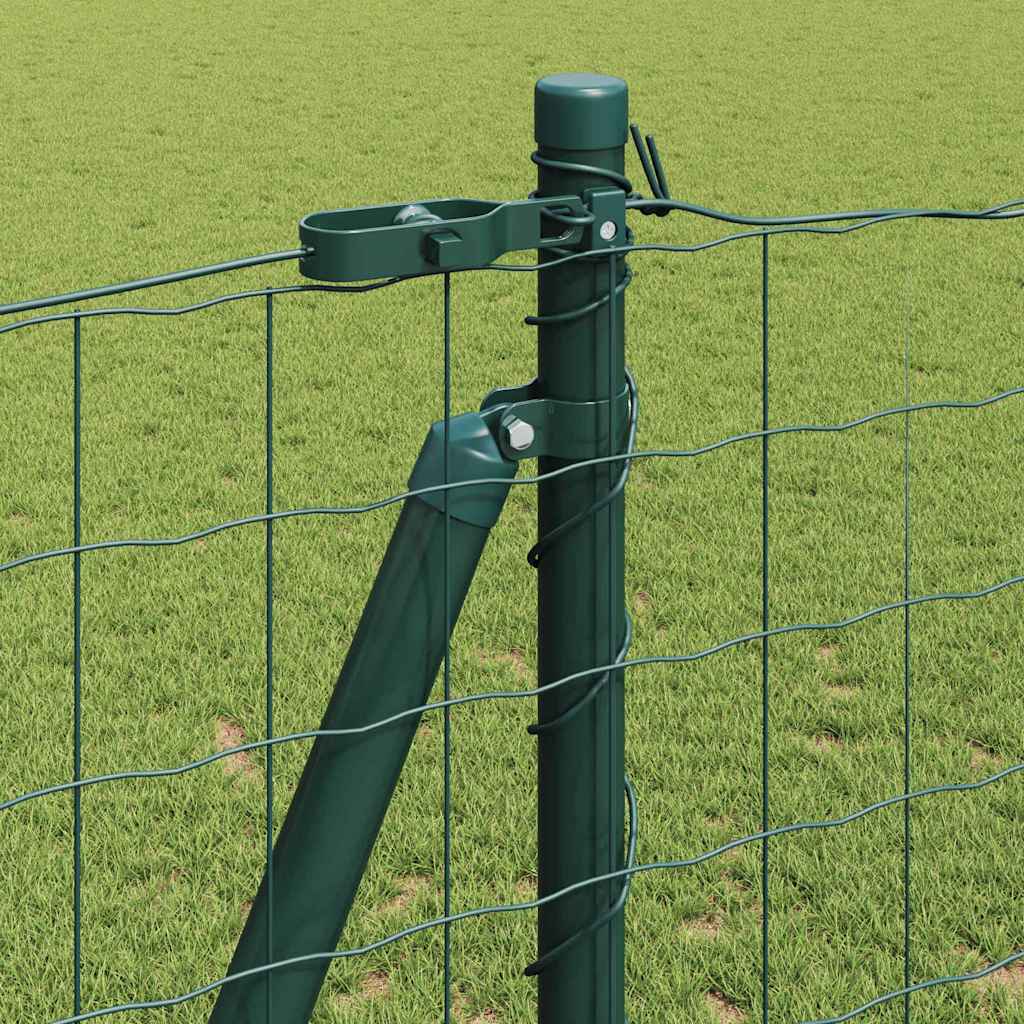 Fence with Post Green 1.2 x 25 m Steel