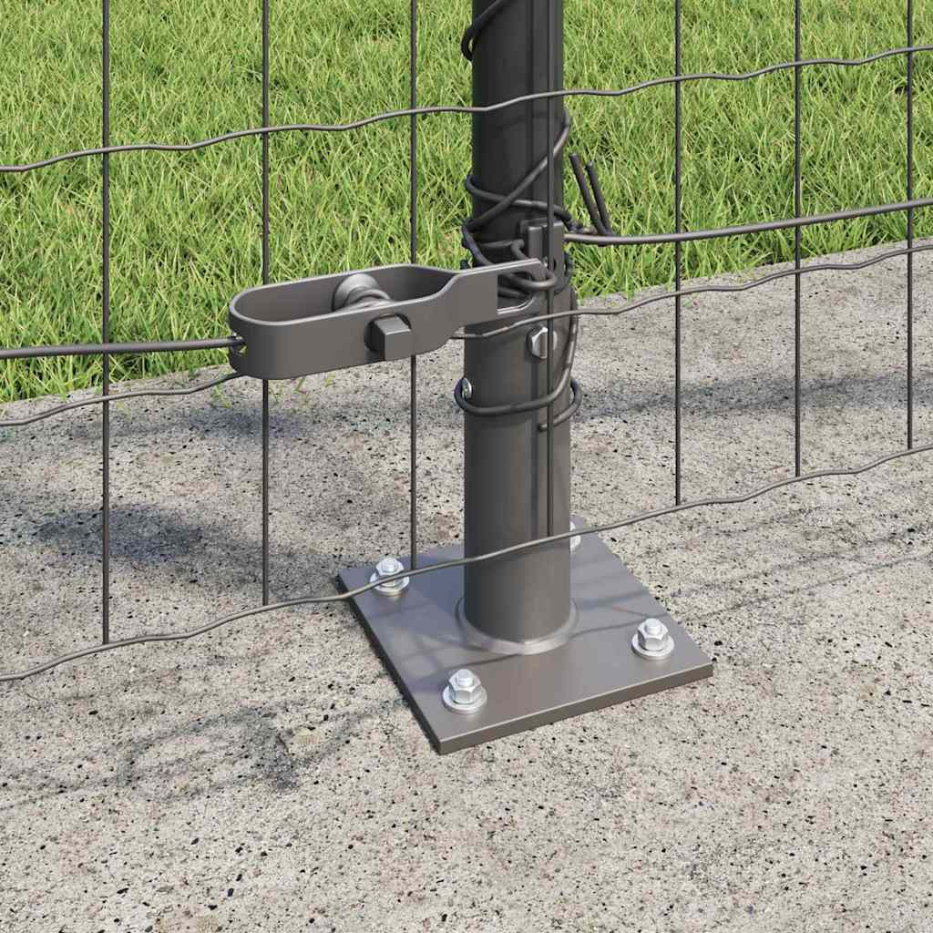 Fence with Post Grey 1.2 x 10 m Steel and PVC