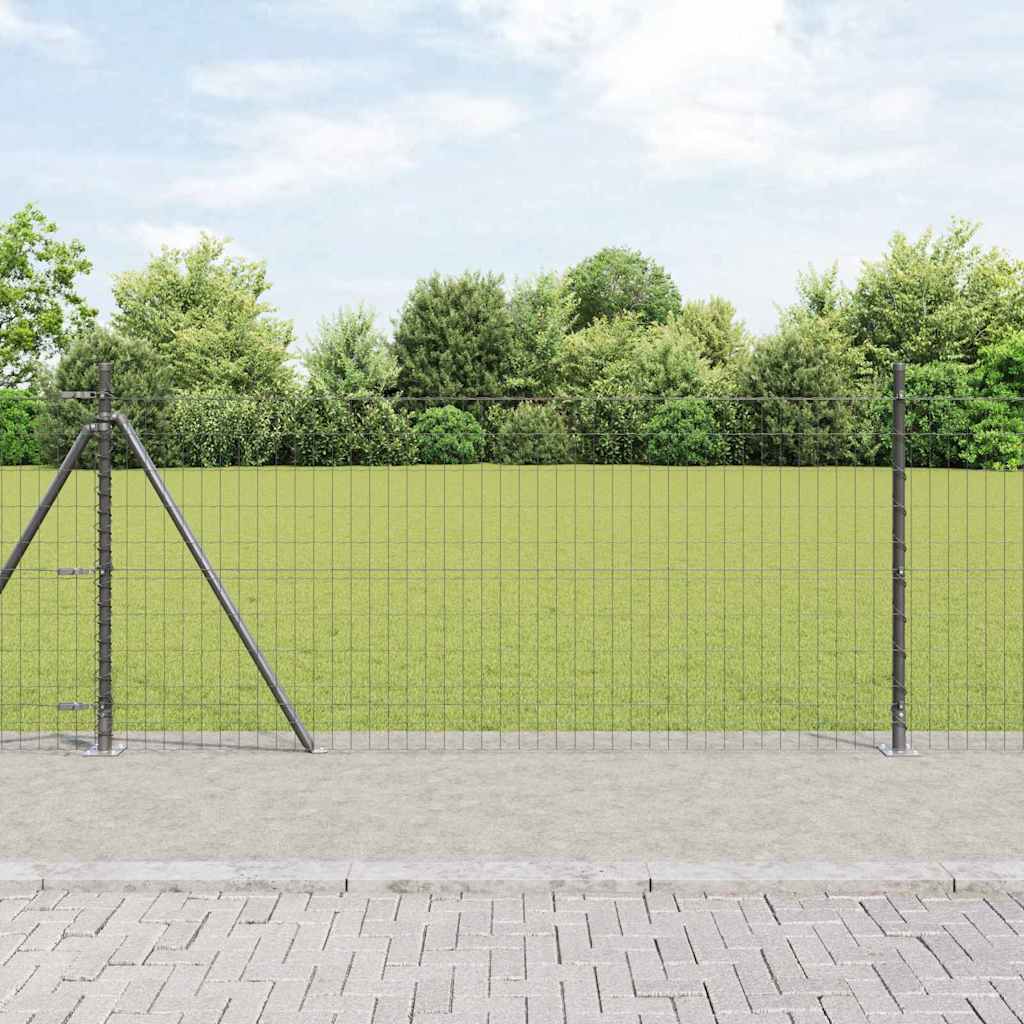 Welded Wire Fence with Concrete Base 10 x 1 m (W x H)