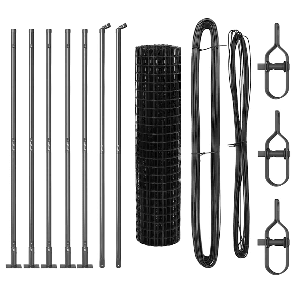 Welded Wire Fence with Concrete Base 10 x 1 m (W x H)