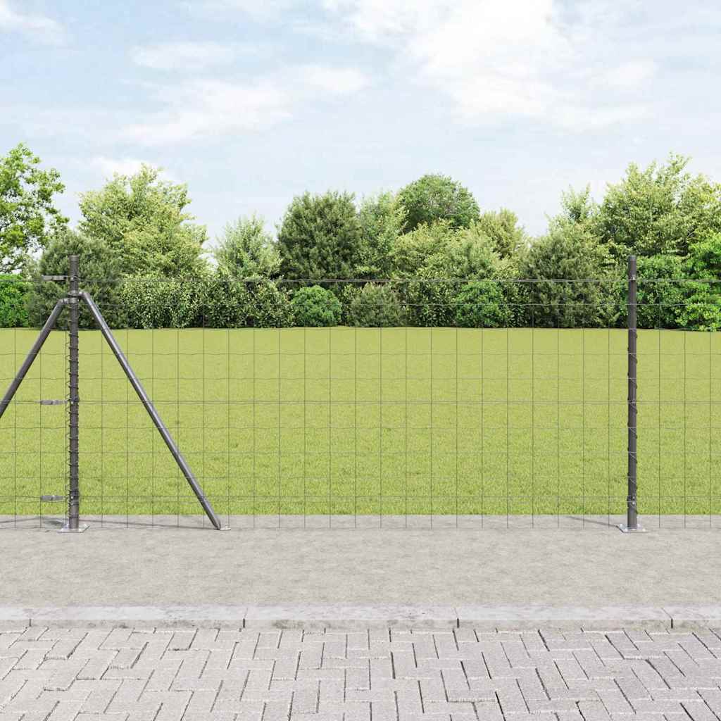 Welded Wire Fence with Concrete Base 25 x 1 m (W x H)