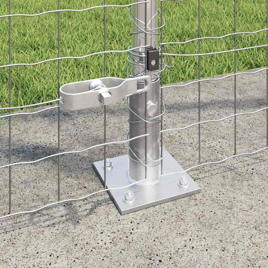 Fence with Post Silver 1.6 x 10 m Steel