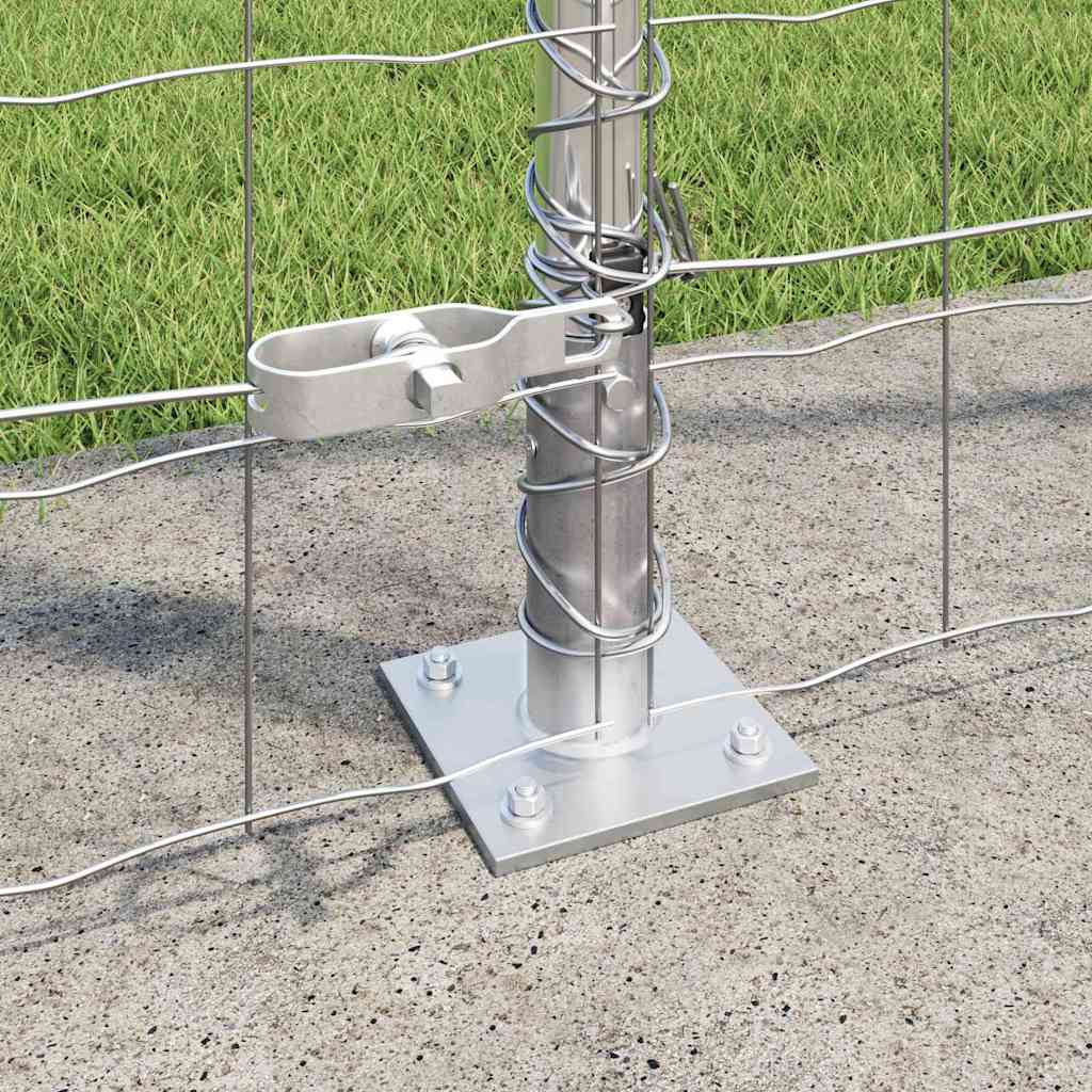 Fence with Post Silver 1.6 x 10 m Steel