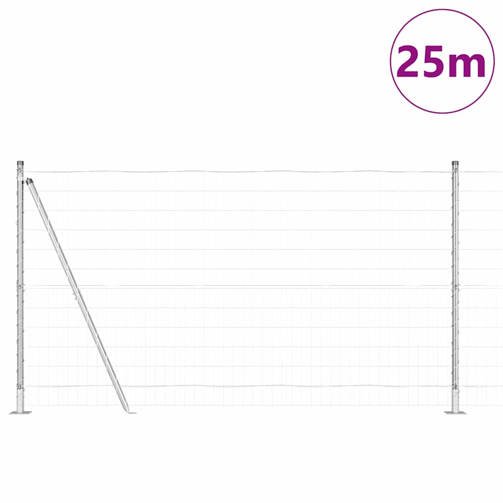 Welded Wire Fence with Concrete Base 25 x 1.2 m (W x H)