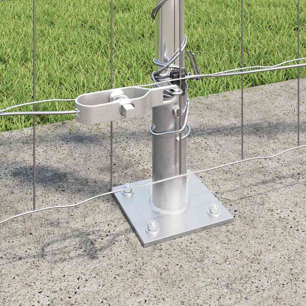 Fence with Post Silver 1.2 x 25 m Steel