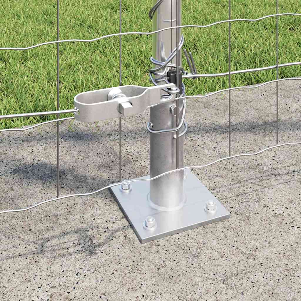 Fence with Post Silver 1.2 x 25 m Steel