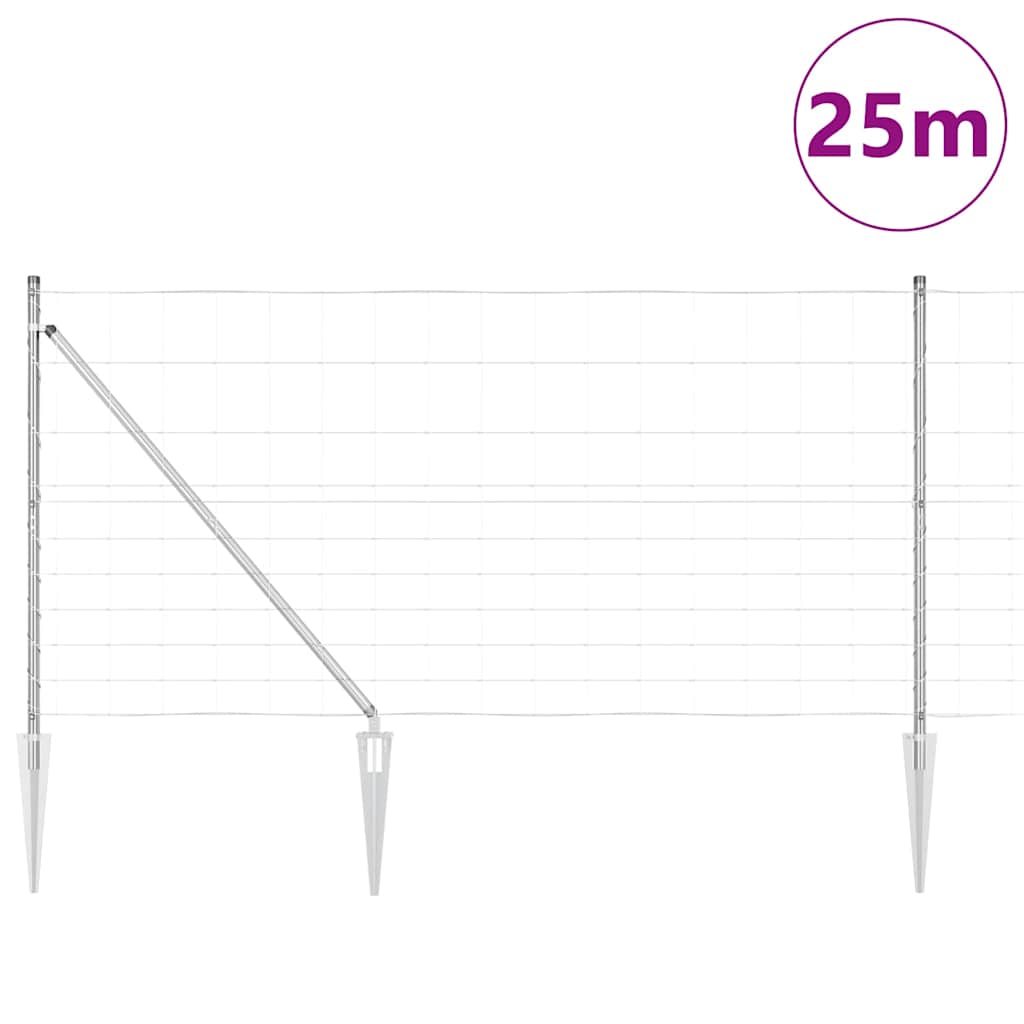 Welded Wire Fence with Spikes 25 x 1.2 m (W x H)
