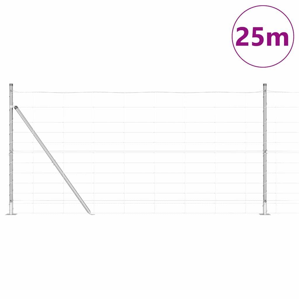 Welded Wire Fence with Concrete Base 25 x 1.2 m (W x H)