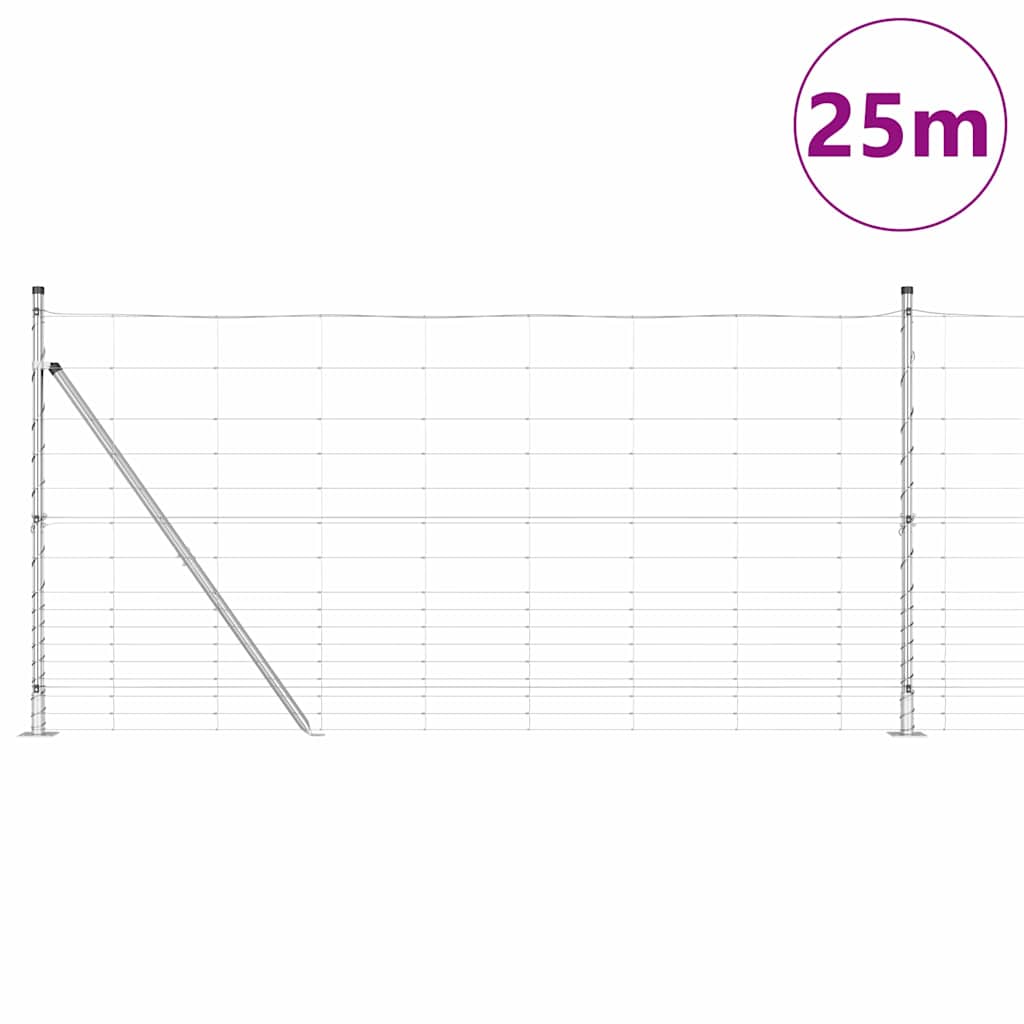Welded Wire Fence with Concrete Base 25 x 1.2 m (W x H)