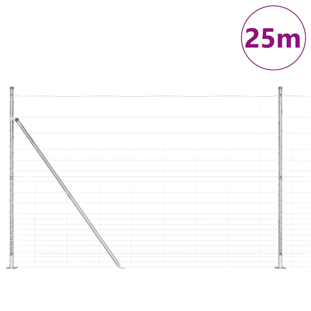 Welded Wire Fence with Concrete Base 25 x 1.6 m (W x H)