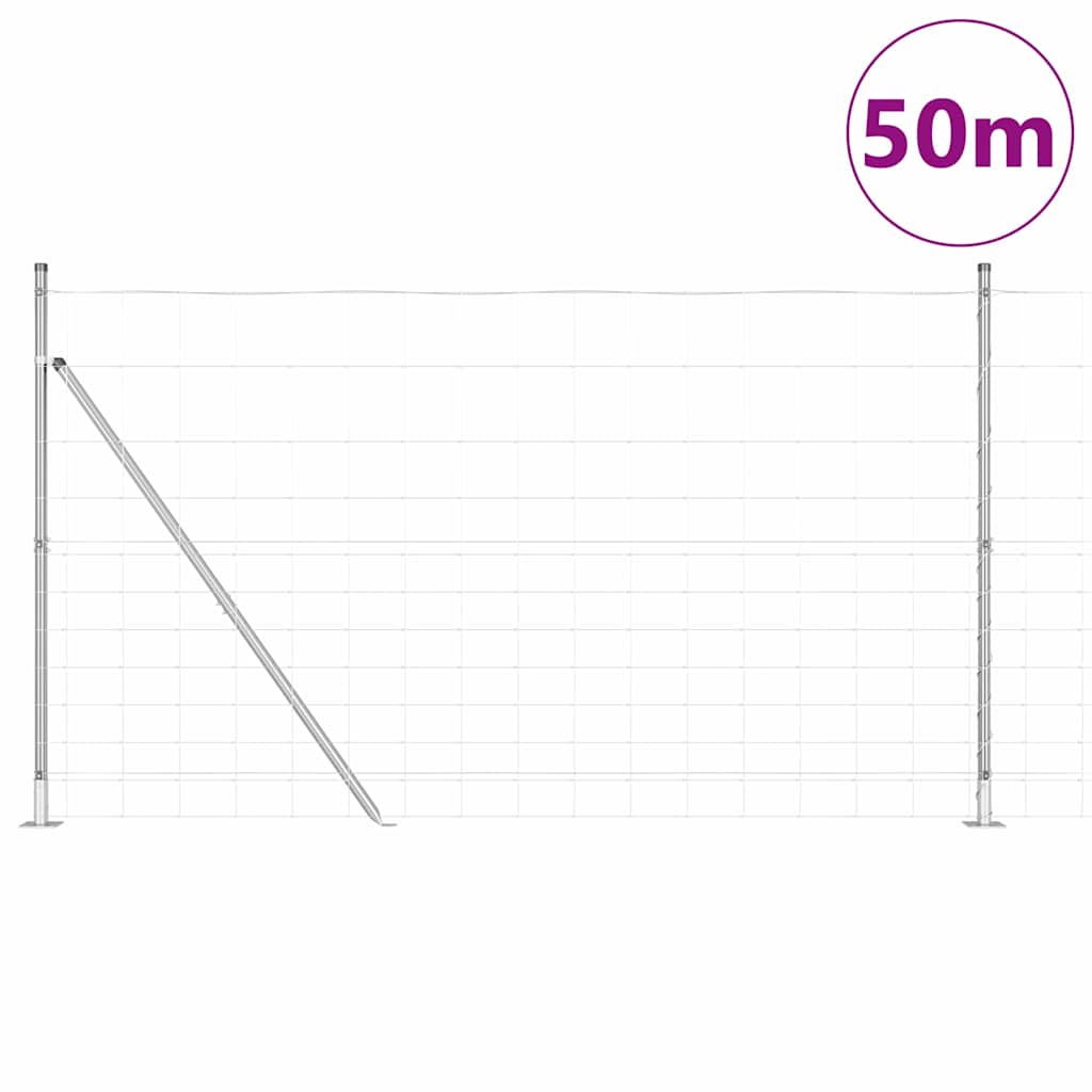 Welded Wire Fence with Concrete Base 50 x 1.4 m (W x H)