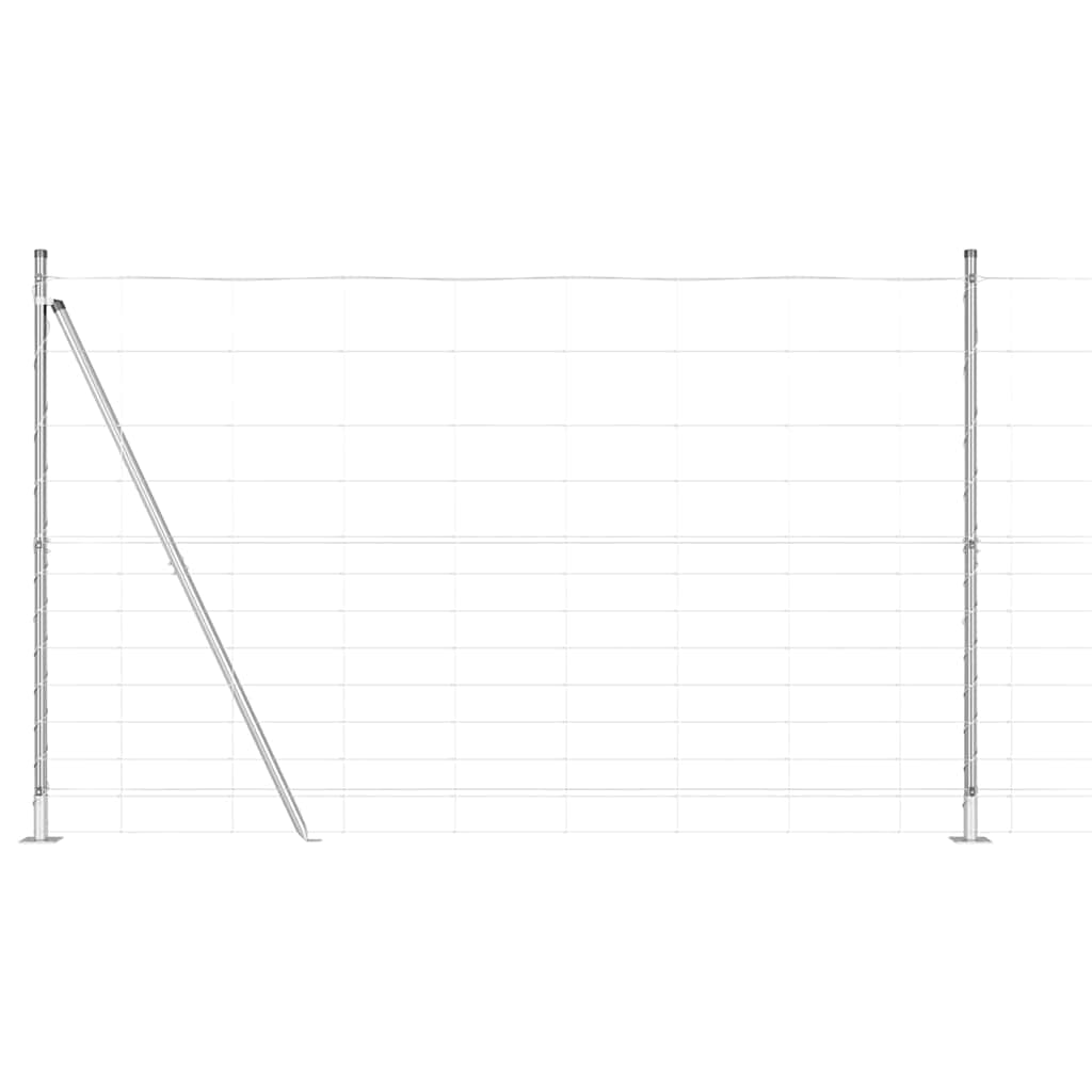 Welded Wire Fence with Concrete Base 50 x 1.5 m (W x H)