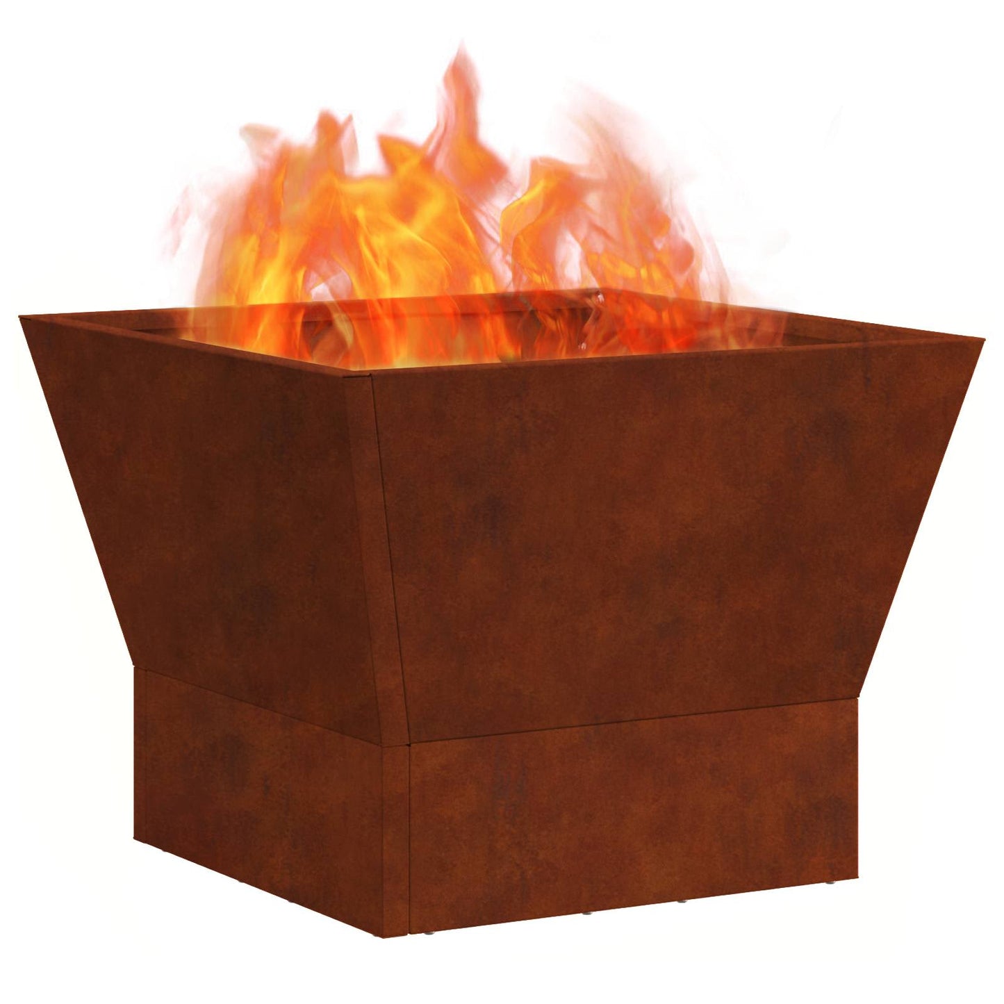 Fire Pit Brown 40 x 40 x 35 cm Weathering Steel