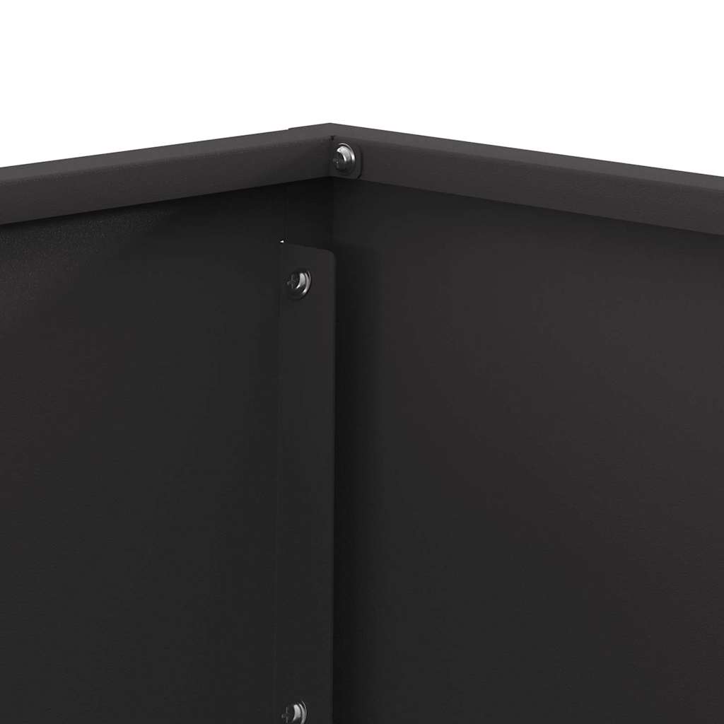 Fire Pit Black 60 x 60 x 35 cm Steel