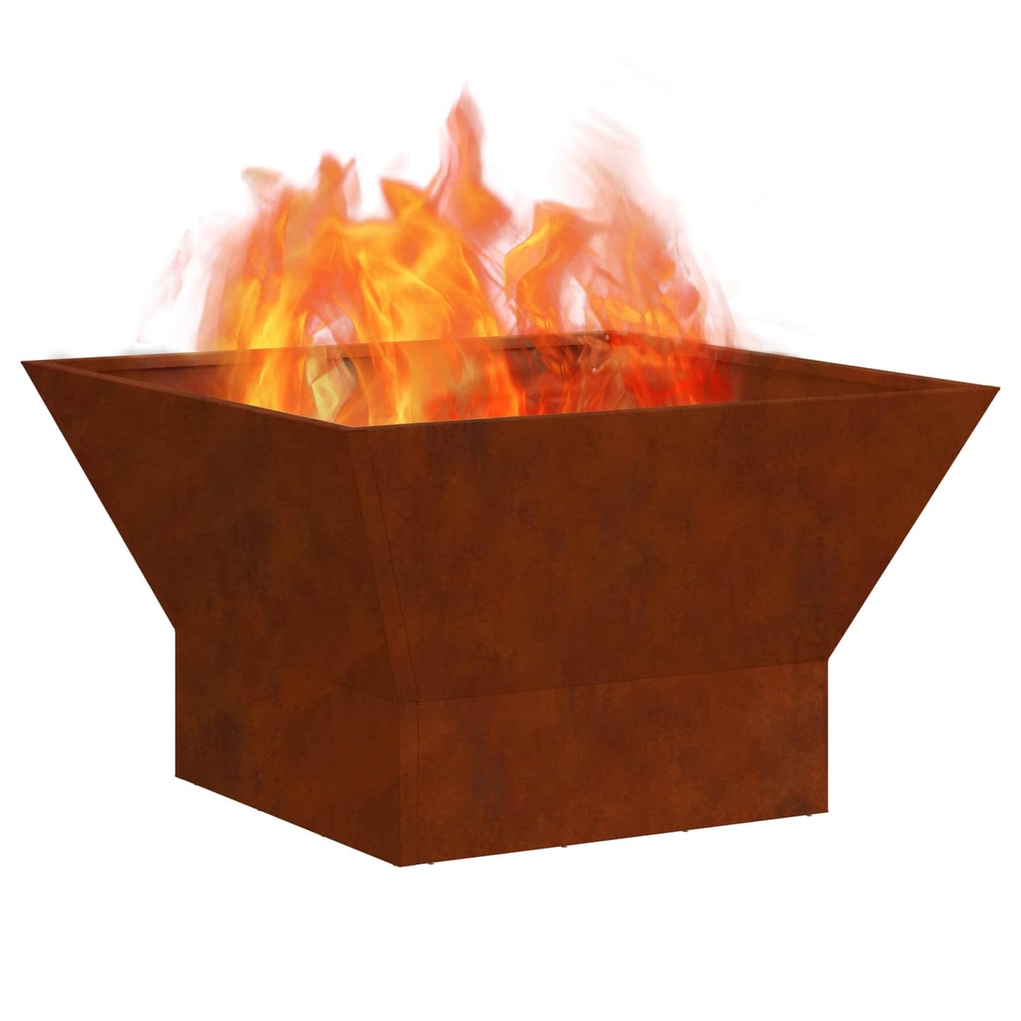 Fire Pit Brown 60 x 60 x 35 cm Weathering Steel