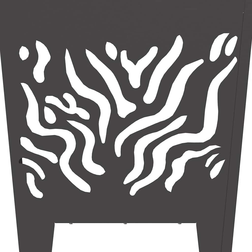 Fire Pit Black 40 x 40 x 40 cm Steel