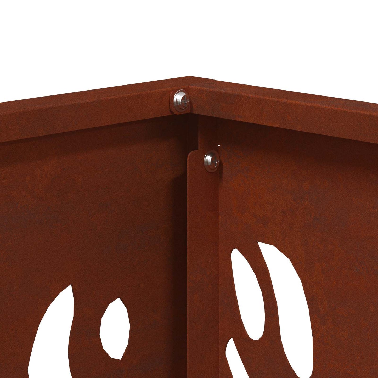 Fire Pit Brown 40 x 40 x 40 cm Weathering steel