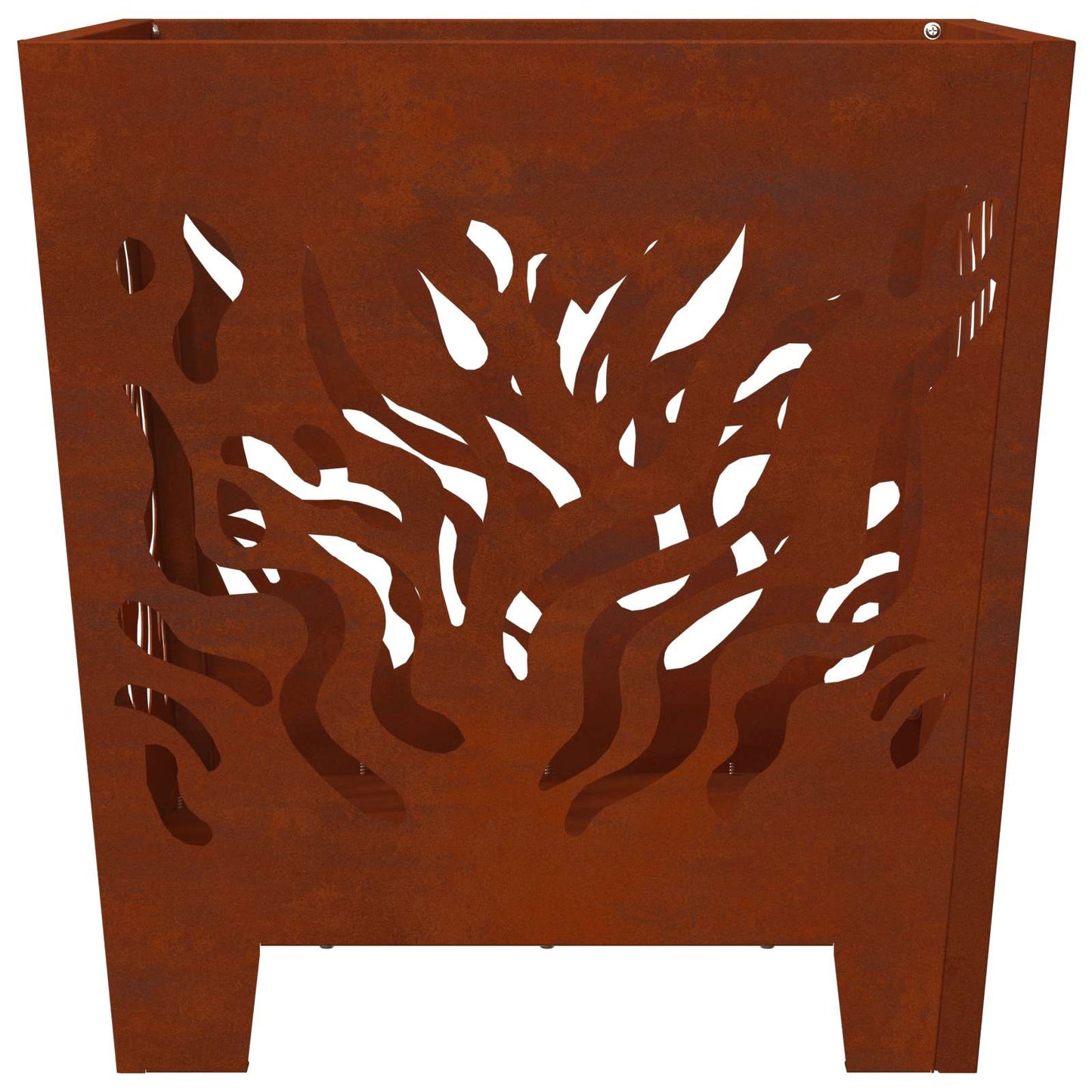 Fire Pit Brown 40 x 40 x 40 cm Weathering steel