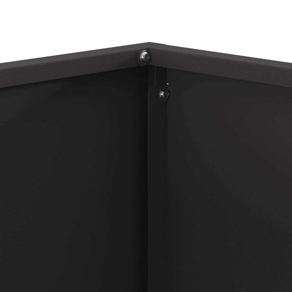 Fire Pit Black 60 x 60 x 40 cm Weathering steel