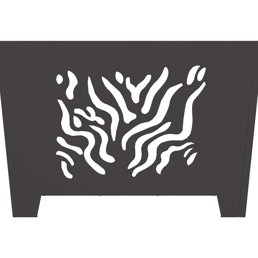 Fire Pit Black 60 x 60 x 40 cm Steel