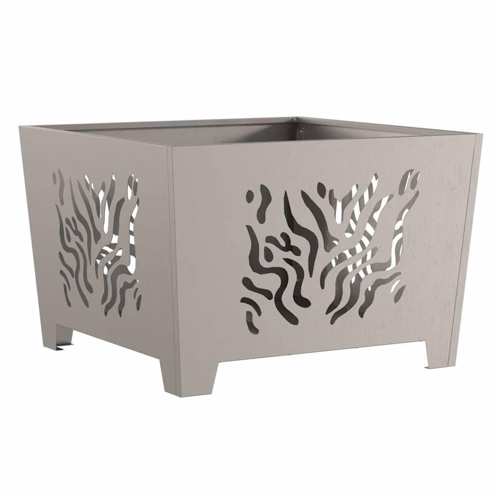 Fire Pit Brown 60 x 60 x 40 cm Weathering steel