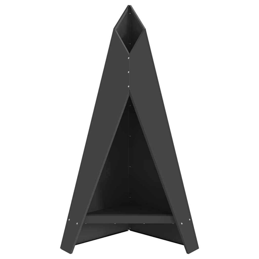 Fire Pit Black 58 x 40 x 100 cm Steel