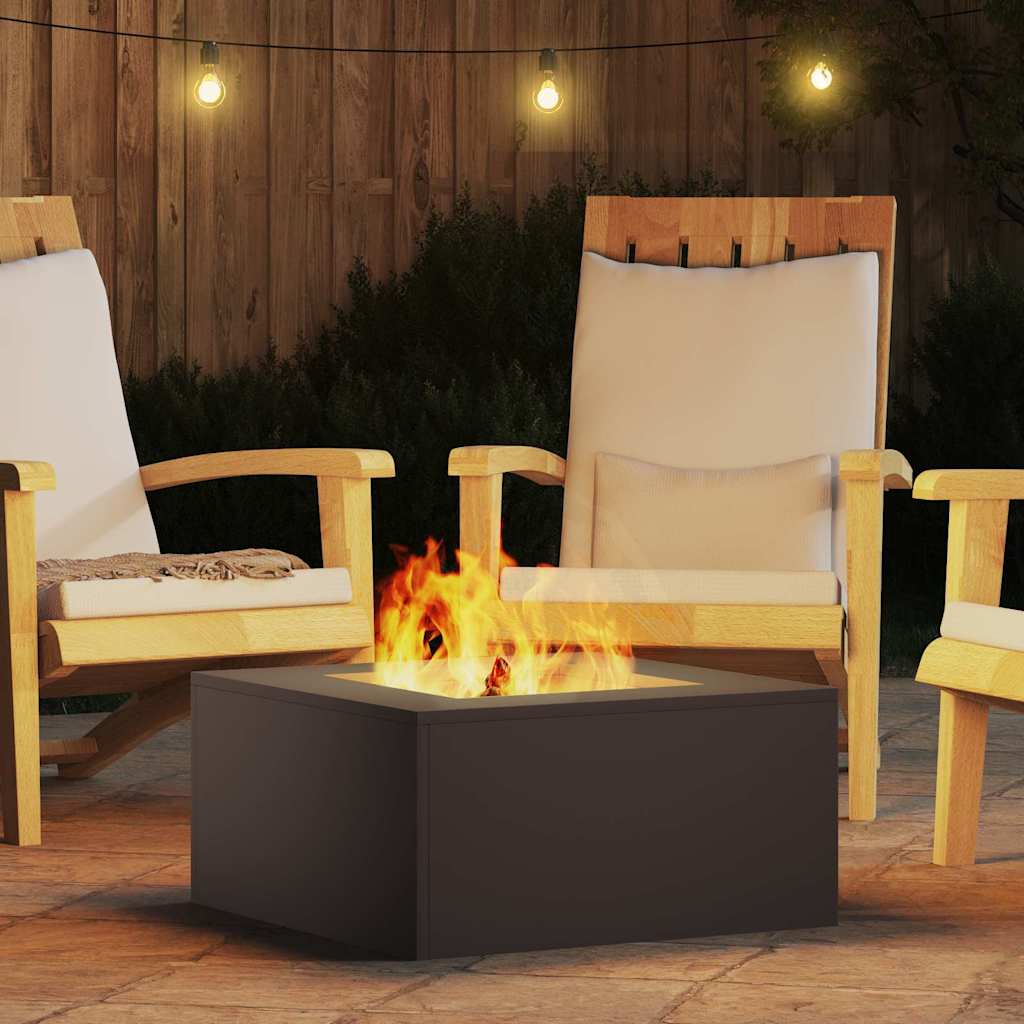 Fire Bowl Black 60 x 60 x 30 cm Weathering Steel