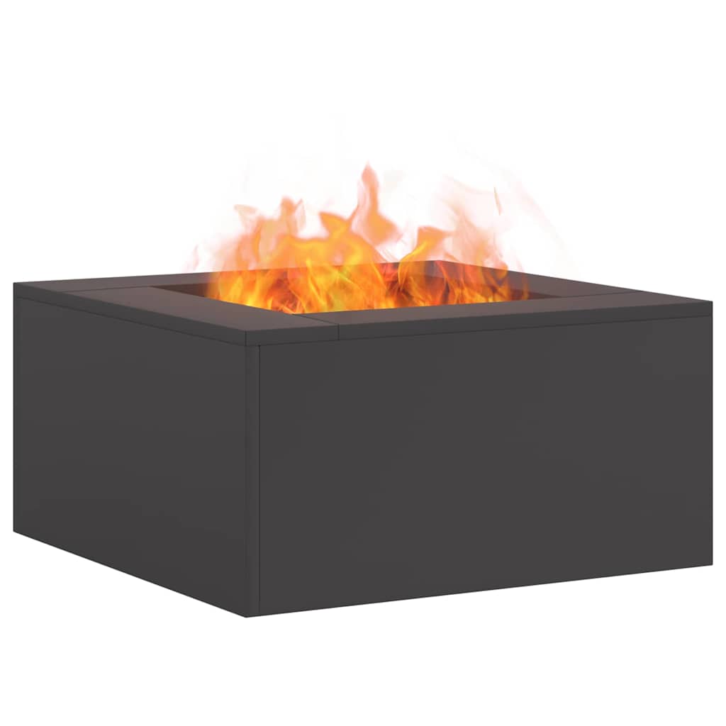 Fire Bowl Black 60 x 60 x 30 cm Weathering Steel