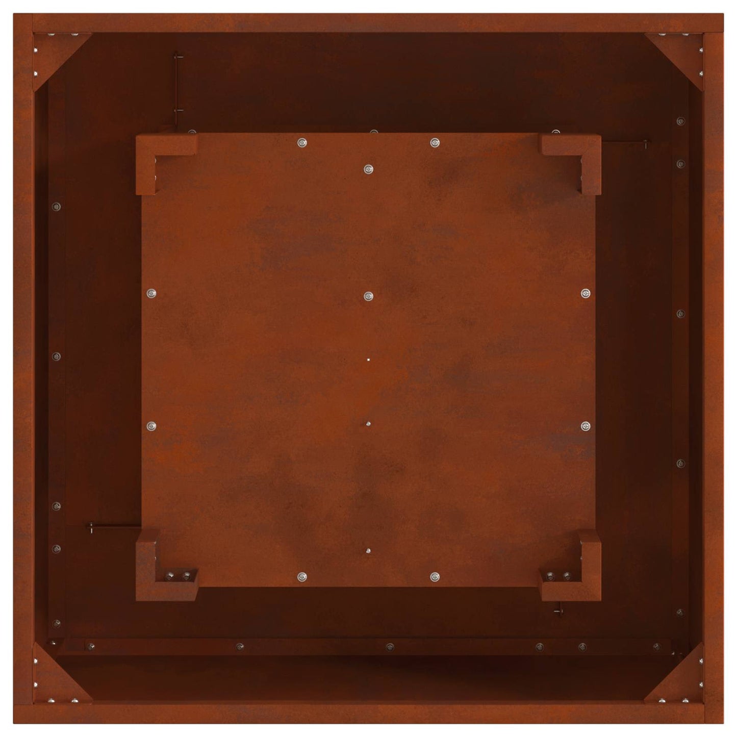Fire Pit Brown 60 x 60 x 30 cm Weathering Steel