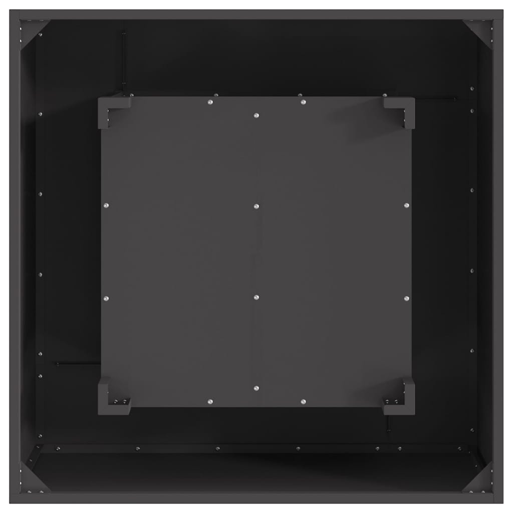 Fire Pit Black 80 x 80 x 40 cm Steel