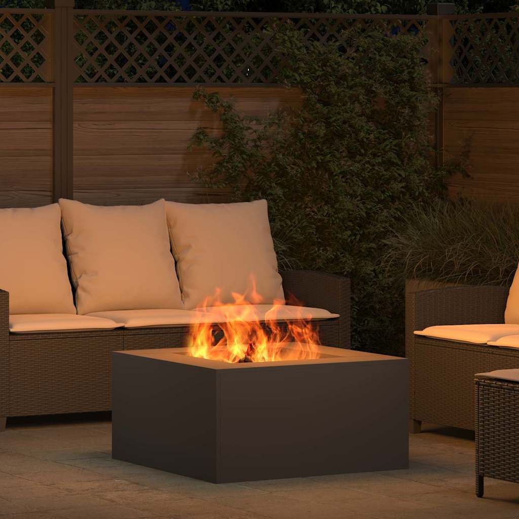 Fire Pit Black 80 x 80 x 40 cm Steel