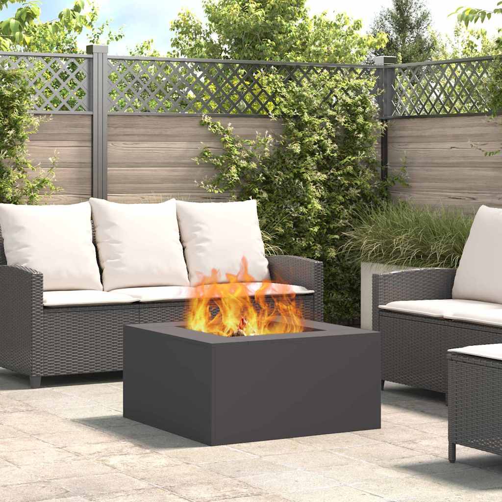 Fire Pit Black 80 x 80 x 40 cm Steel