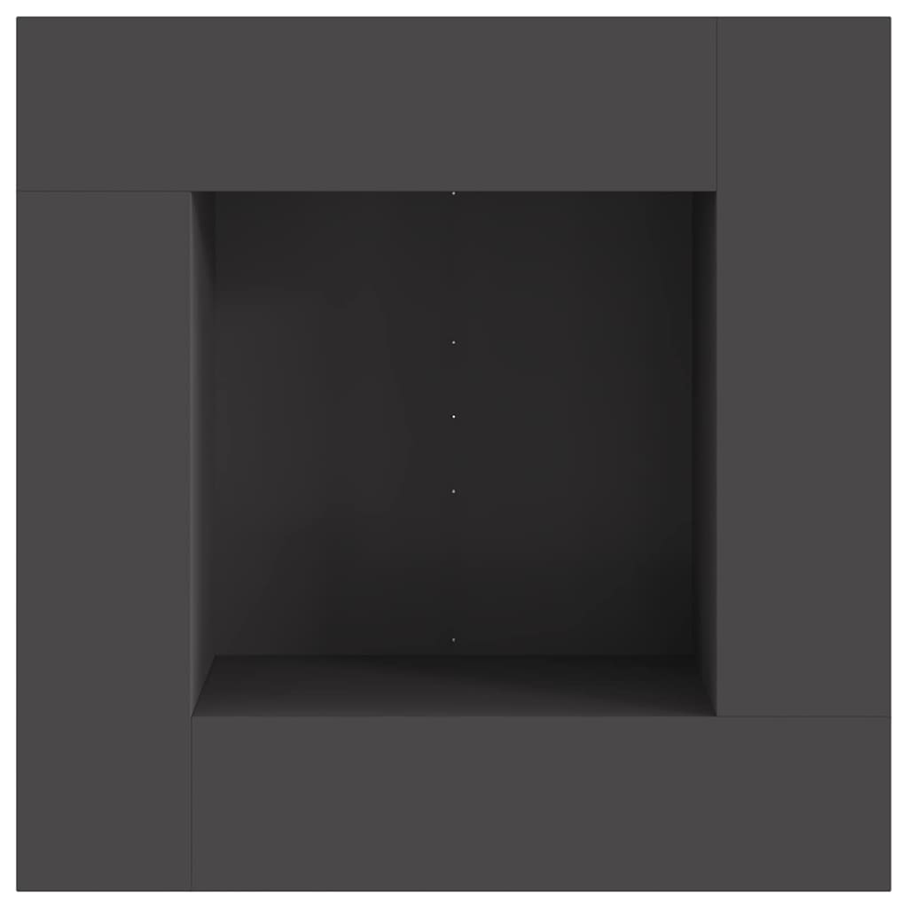 Fire Pit Black 80 x 80 x 40 cm Steel