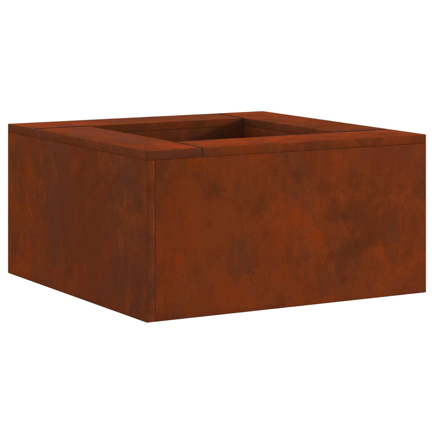 Fire Pit Brown 80 x 80 x 40 cm Weathering Steel