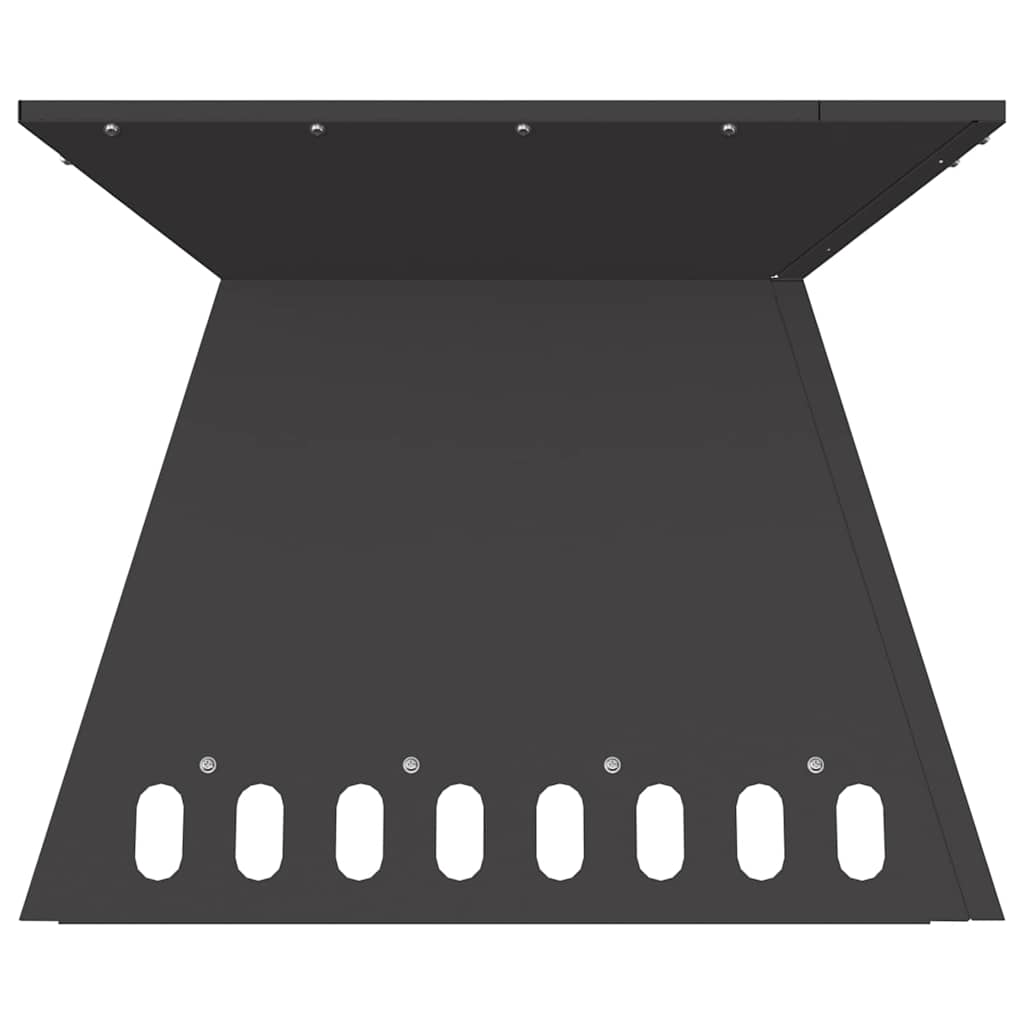 Fire Bowl Black 48 x 48 x 40 cm Weathering Steel