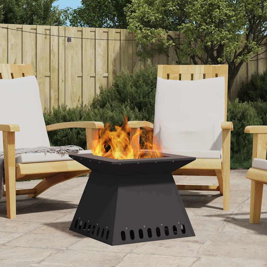 Fire Bowl Black 48 x 48 x 40 cm Weathering Steel