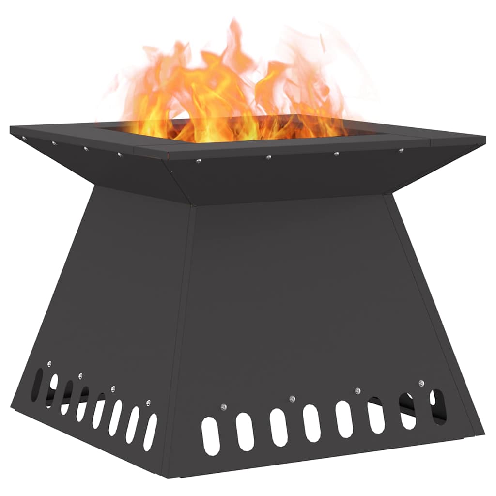 Fire Bowl Black 48 x 48 x 40 cm Weathering Steel