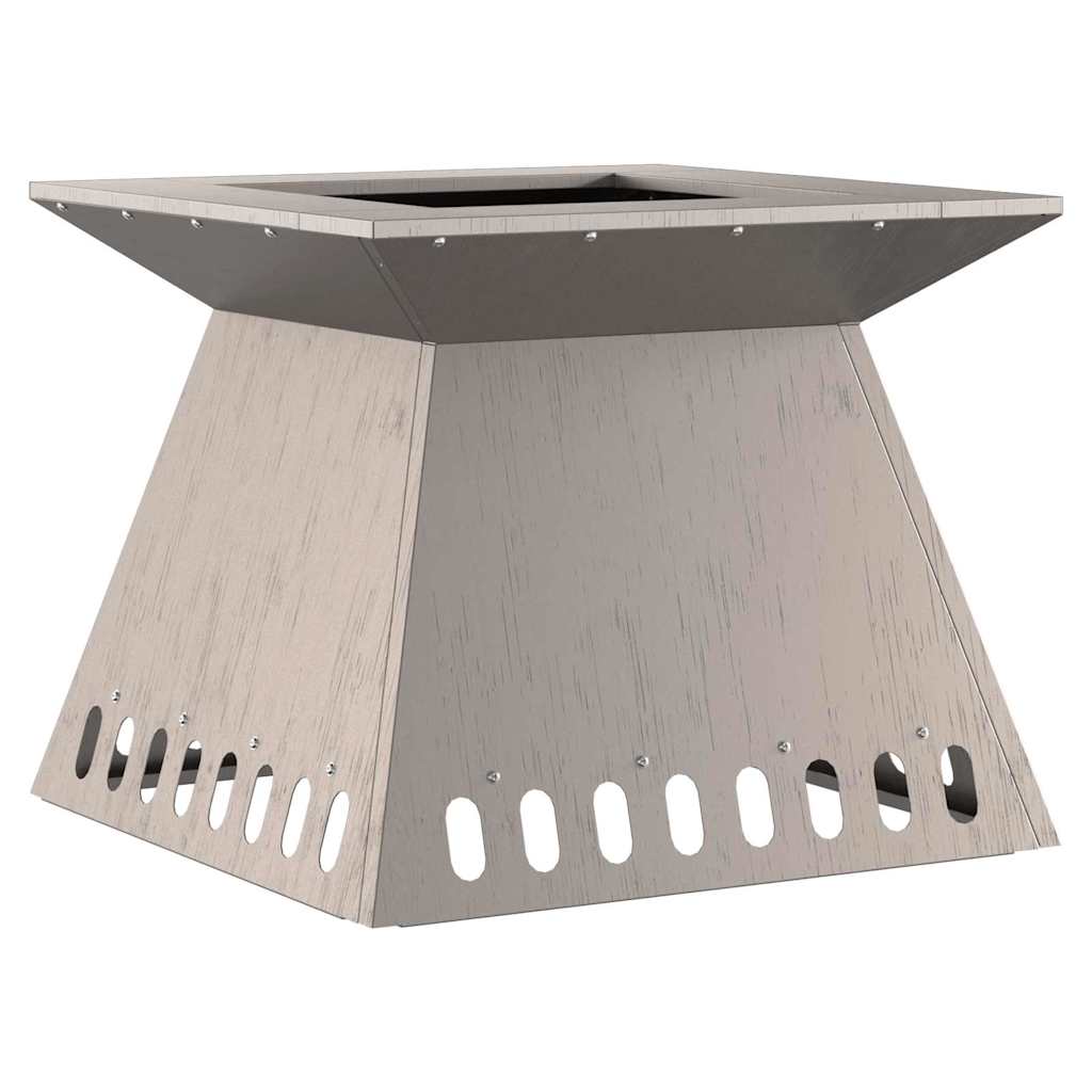 Fire Pit Brown 48 x 48 x 40 cm Weathering Steel
