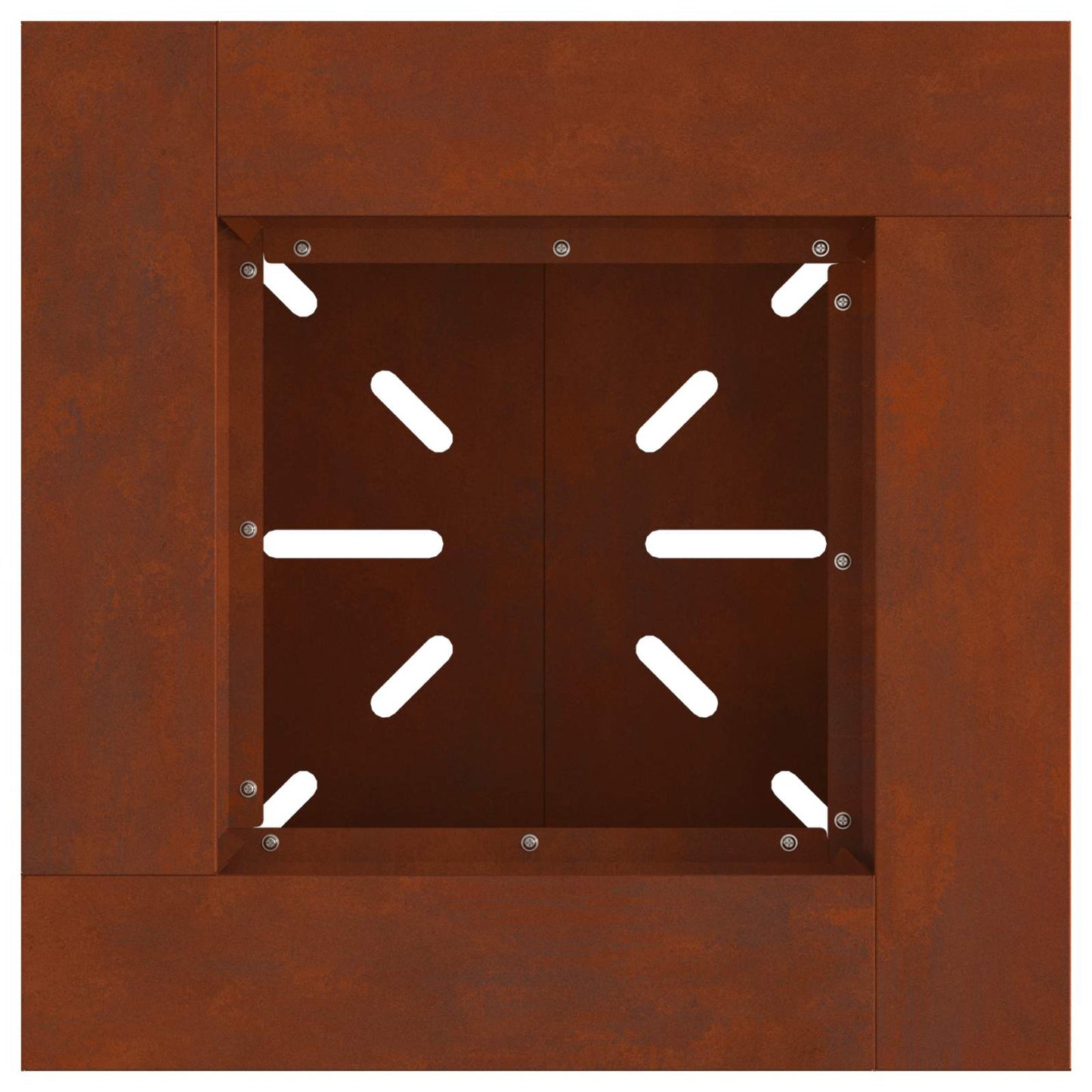 Fire Pit Brown 48 x 48 x 40 cm Weathering Steel