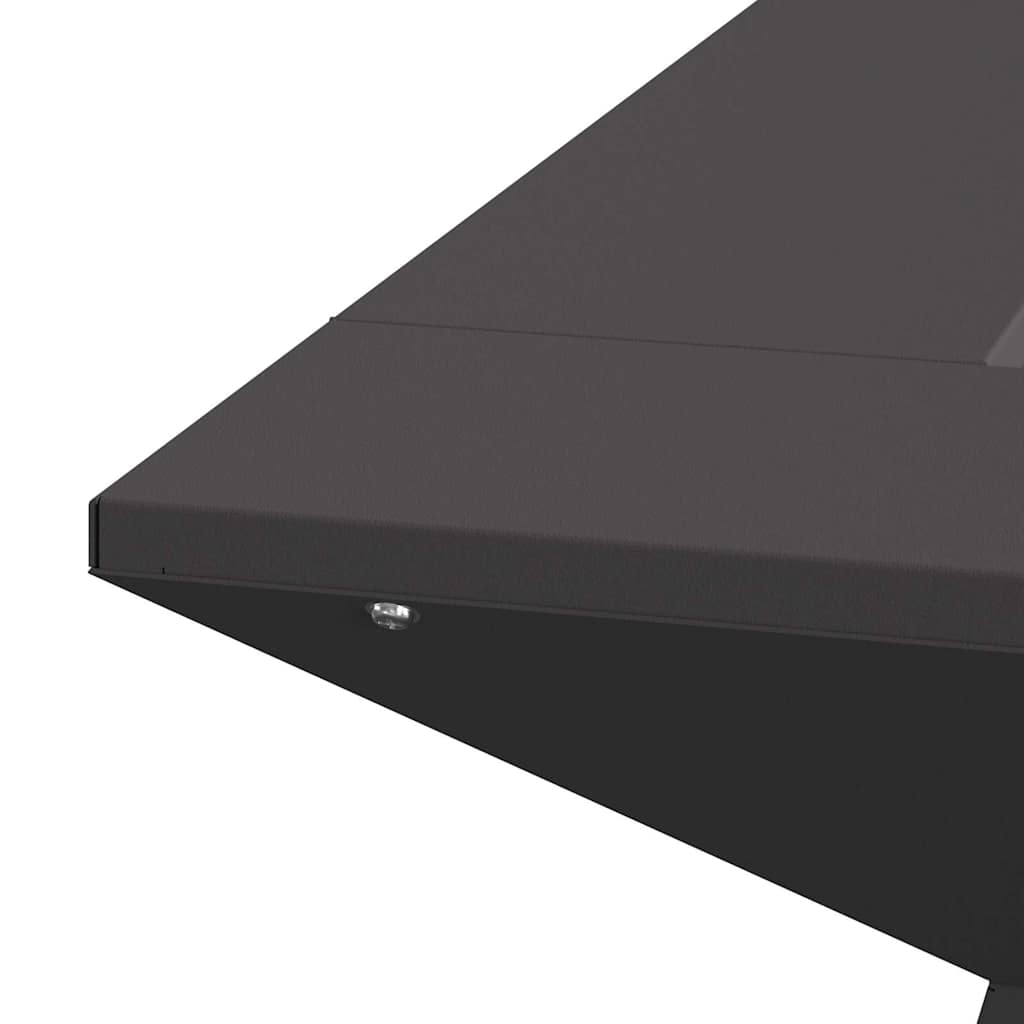 Fire Pit Black 60 x 60 x 50 cm Steel