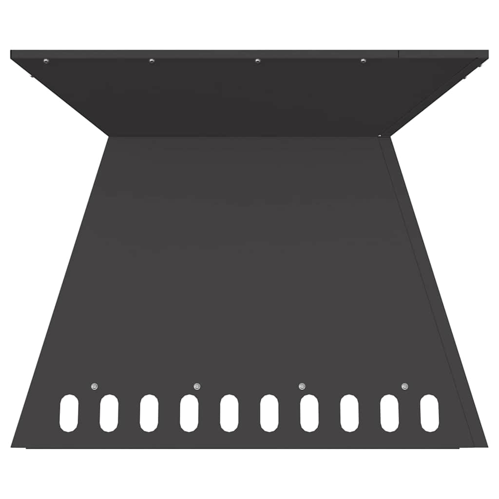 Fire Pit Black 60 x 60 x 50 cm Steel