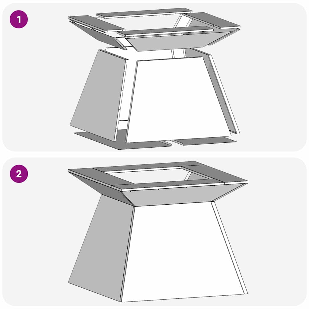 Fire Pit Black 60 x 60 x 50 cm Steel